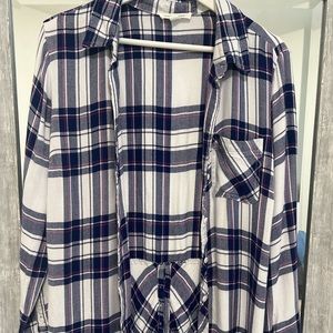 Beachlunchlounge purple and pink lightweight button-down flannel